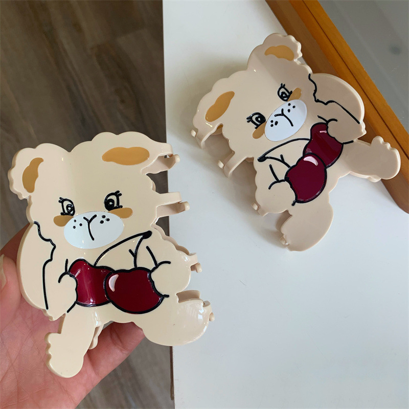 Kẹp Tóc Hình Thỏ Cherry Hoạt Hình Cỡ Lớn Thời Trang Mùa Hè 2023