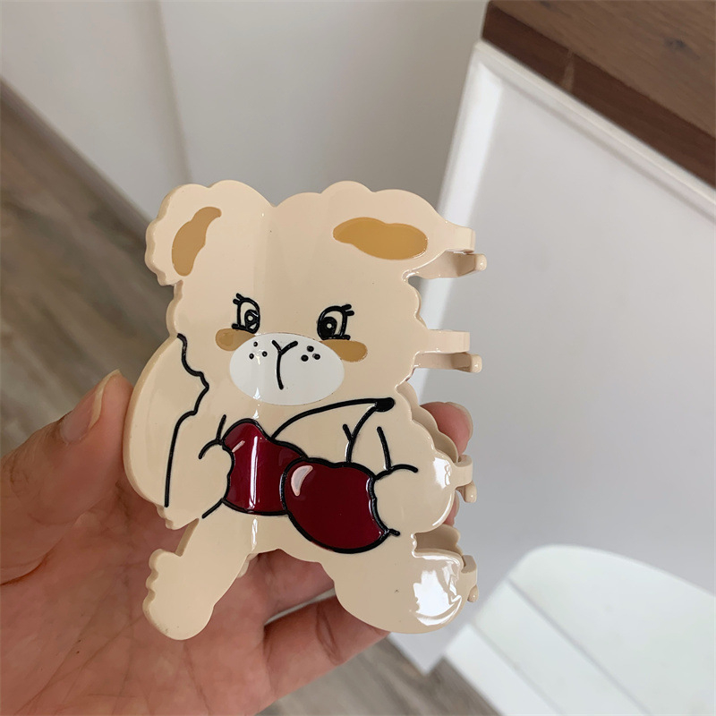 Kẹp Tóc Hình Thỏ Cherry Hoạt Hình Cỡ Lớn Thời Trang Mùa Hè 2023