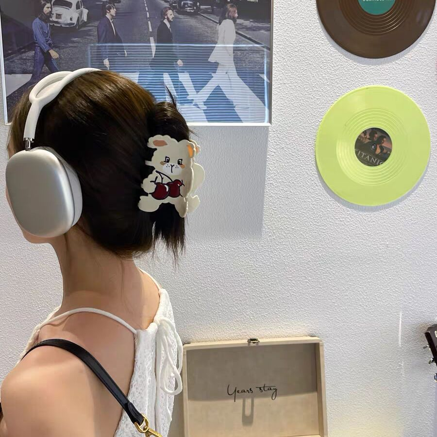 Kẹp Tóc Hình Thỏ Cherry Hoạt Hình Cỡ Lớn Thời Trang Mùa Hè 2023