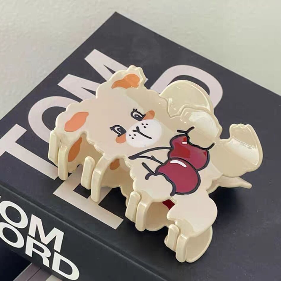 Kẹp Tóc Hình Thỏ Cherry Hoạt Hình Cỡ Lớn Thời Trang Mùa Hè 2023