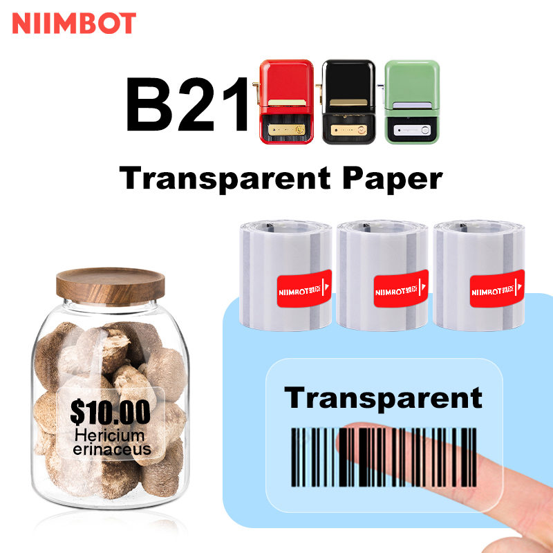 Nhãn dán trong suốt NIIMBOT cho NIIMBOT B21 / B1 / B3S tiện lợi