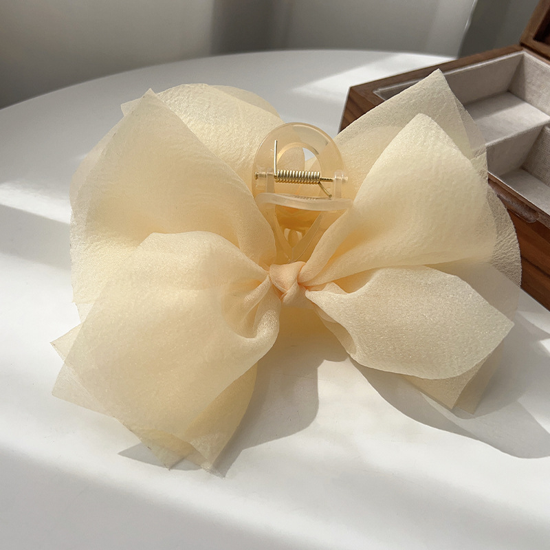 Kẹp Tóc Nơ Lưới Cỡ Lớn Thời Trang 2023 Mới Cho Bé Gái