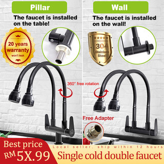 Vòi nước bồn rửa chén bằng thép không gỉ 304 xoay 360 độ° vòi hoa sen xoay linh hoạt tiện dụng