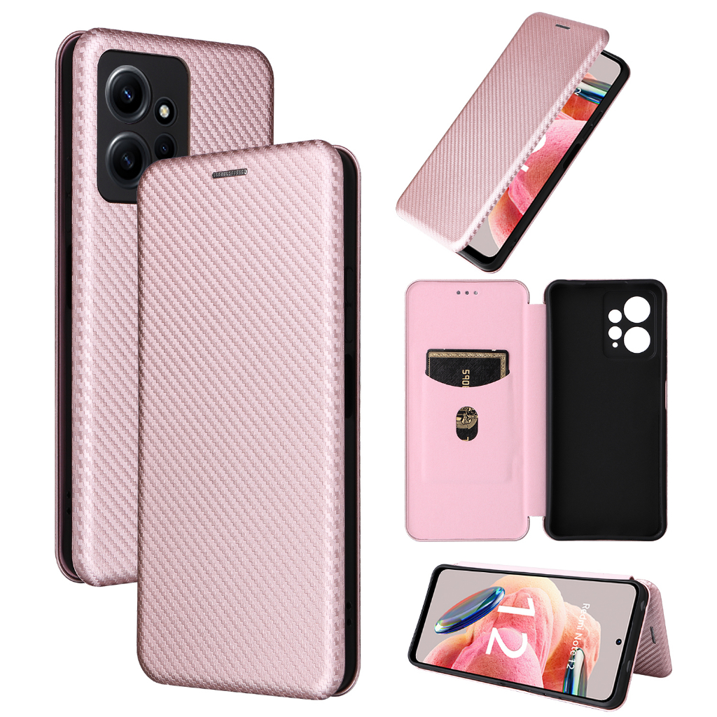 Vỏ Bao Da Điện Thoại Sợi Carbon Cho Xiaomi 13 Lite Redmi 12C 11A Redmi Note 12 Pro Plus 5G Note 12S 4G Note 11S Note 11 Pro Ốp