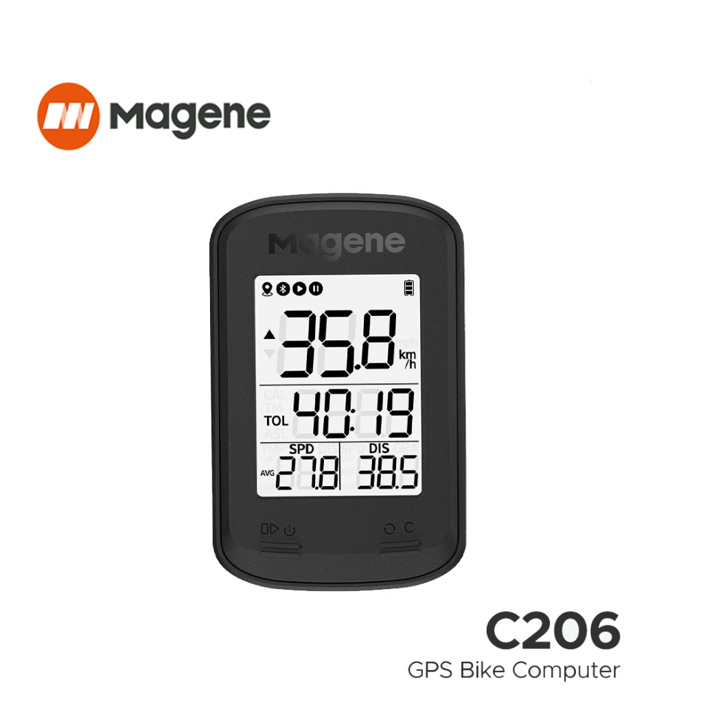 Đồng Hồ Đo Tốc Độ Không Dây Magene C206 Định Vị GPS Chống Thấm Nước Cho Xe Đạp Leo Núi