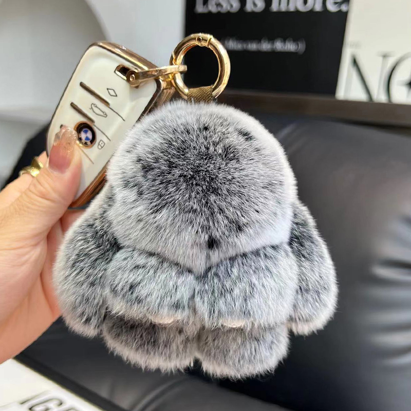 Móc Khóa Hình Thỏ Nhồi Bông Xinh Xắn