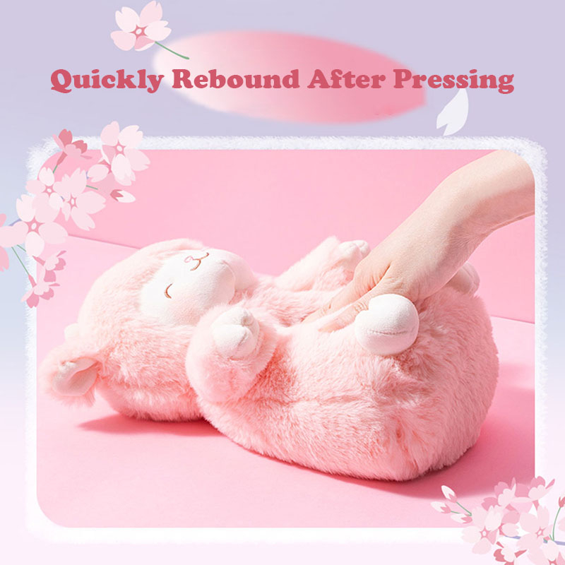 Đồ chơi nhồi bông Miniso cừu hoa anh đào xinh xắn