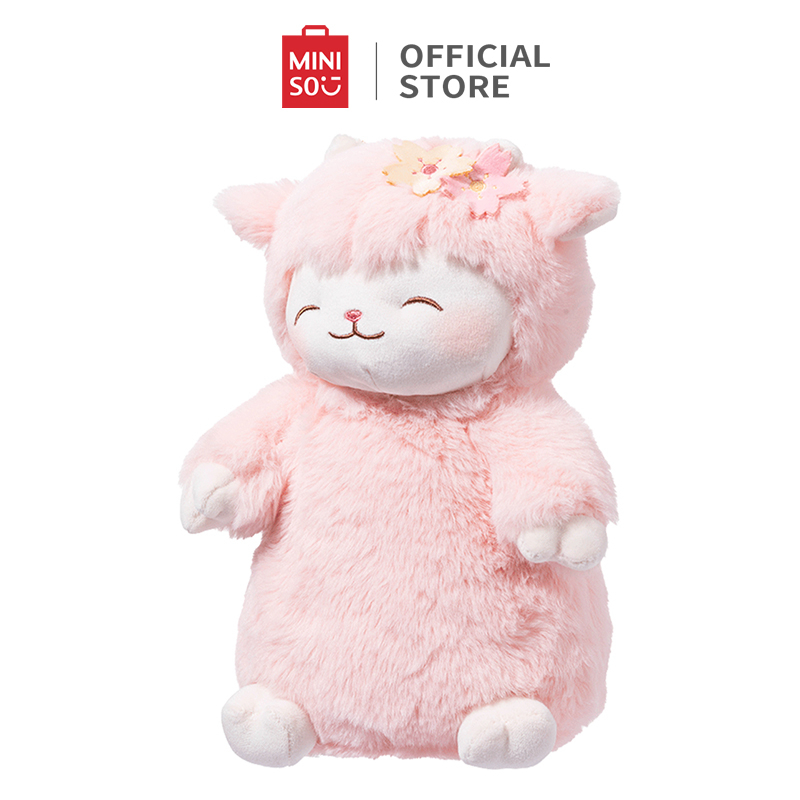 Đồ chơi nhồi bông Miniso cừu hoa anh đào xinh xắn