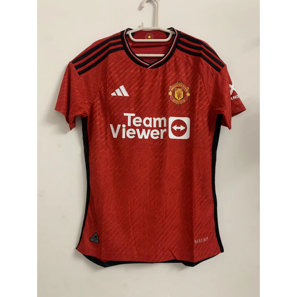 Áo Thun Bóng Đá Màu Đỏ Size S-2XL Size S-23-24 （only T-shirt）MANU