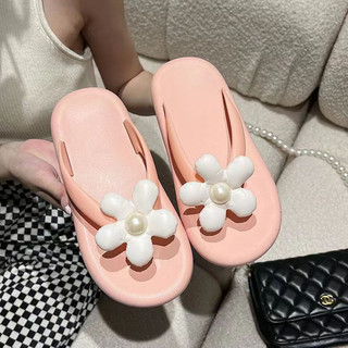Dép đi trong nhà mùa hè hoa đế dày mẫu mới thiếu nữ