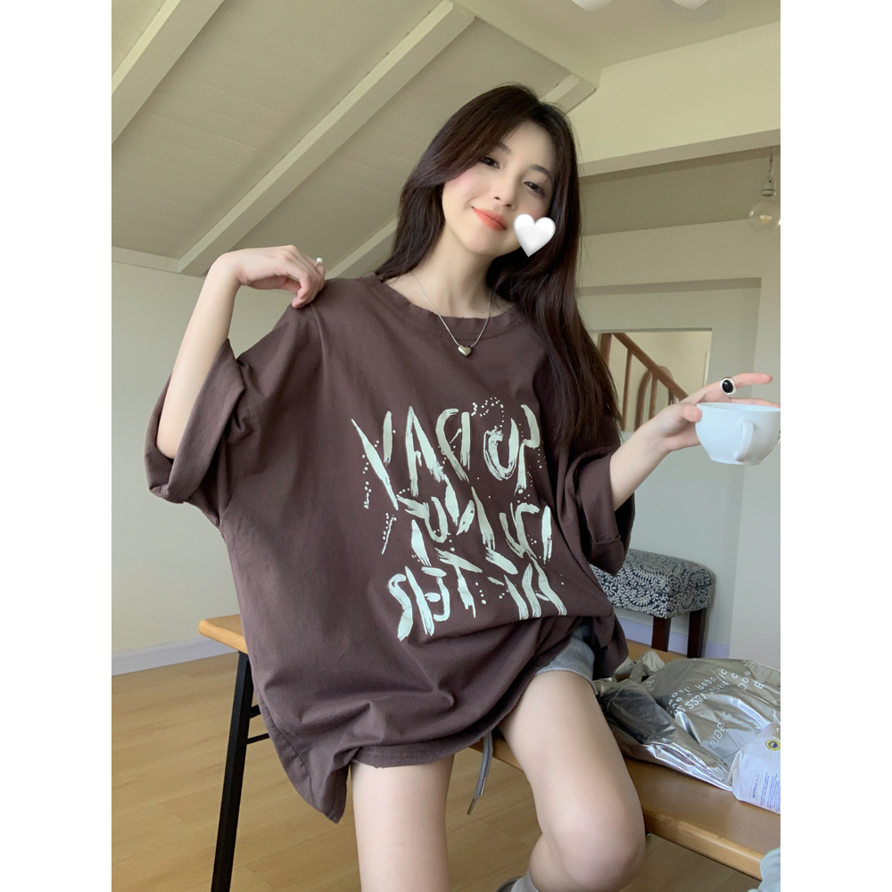 Áo Thun Nữ Ngắn Tay In Chữ LALISAS niche Cá Tính