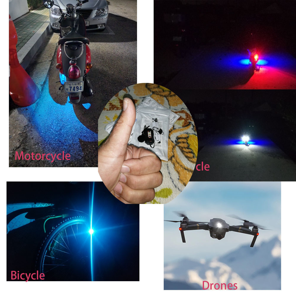 Đèn LED Nhấp Nháy Không Dây Chống Va Chạm Điều Khiển Từ Xa Chống Nước Cho Xe Đạp Xe Máy