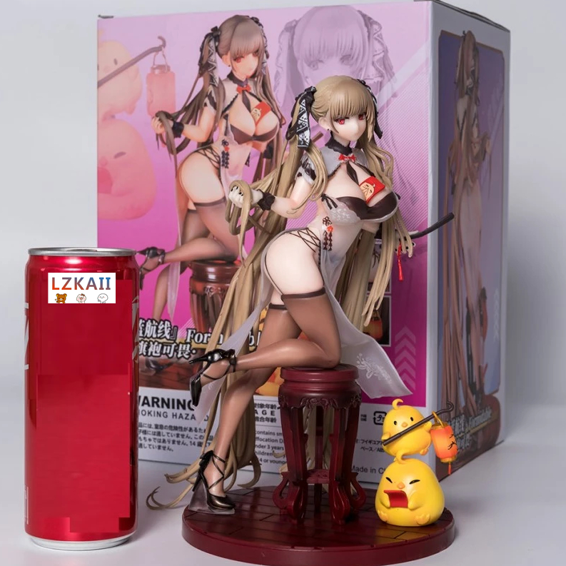 Azur Lane HMS Mô Hình Nhân Vật Chi-Poo Mặc Sườn Xám 24Cm Bằng PVC Mềm Có Thể Tháo Rời