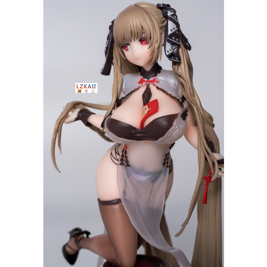 Azur Lane HMS Mô Hình Nhân Vật Chi-Poo Mặc Sườn Xám 24Cm Bằng PVC Mềm Có Thể Tháo Rời