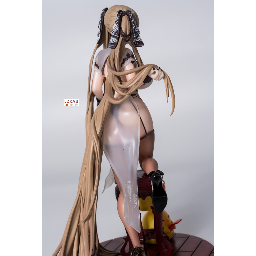 Azur Lane HMS Mô Hình Nhân Vật Chi-Poo Mặc Sườn Xám 24Cm Bằng PVC Mềm Có Thể Tháo Rời