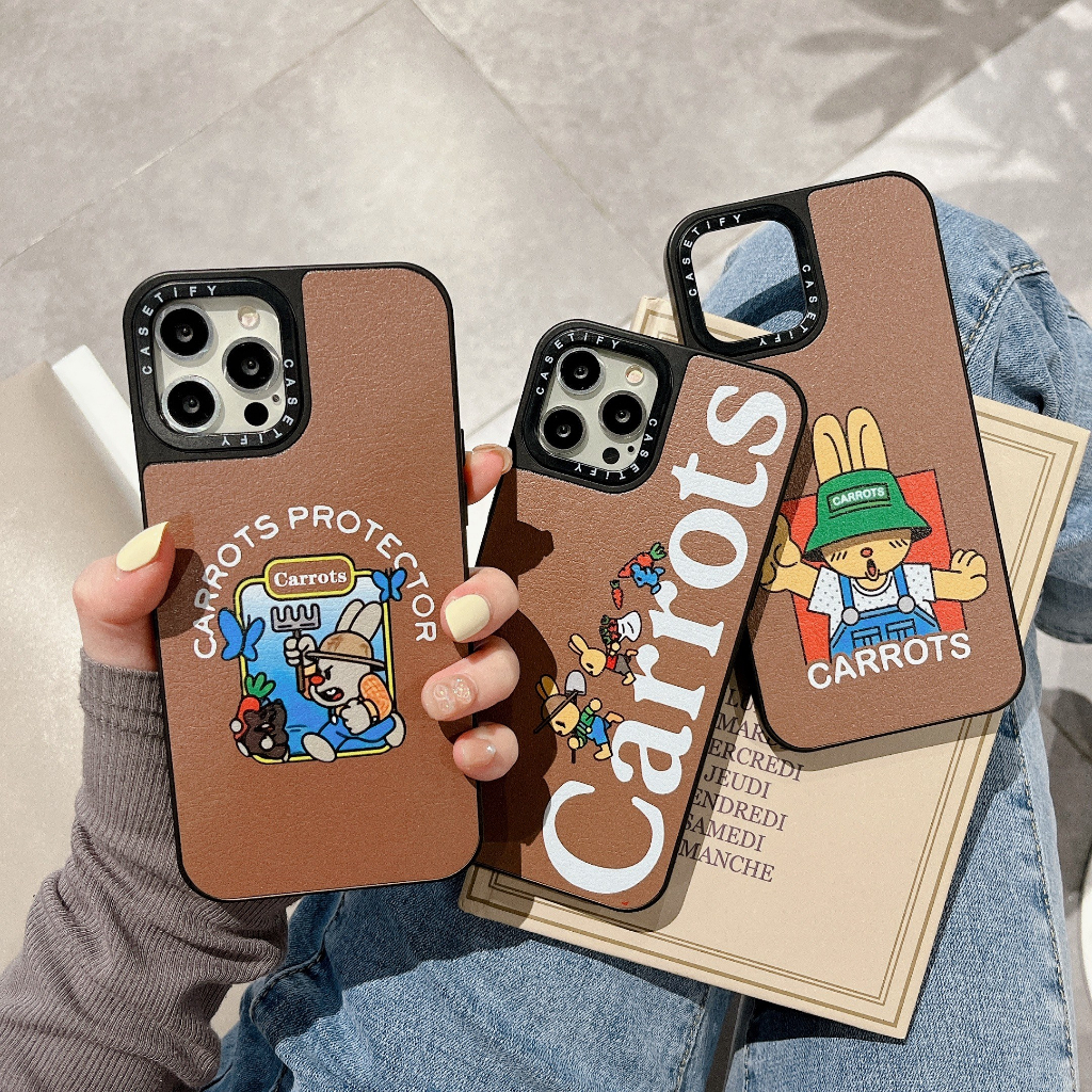 Ốp Điện Thoại Da In Hình Thỏ Và Bạn Cho iphone X / Xs XR XsMax 11 12 13 14 pro