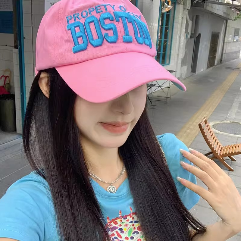Mũ Lưỡi Trai Mềm Chống Nắng In Chữ Nhỏ Dễ Phối Đồ Phong Cách Hàn Quốc Cho Nữ