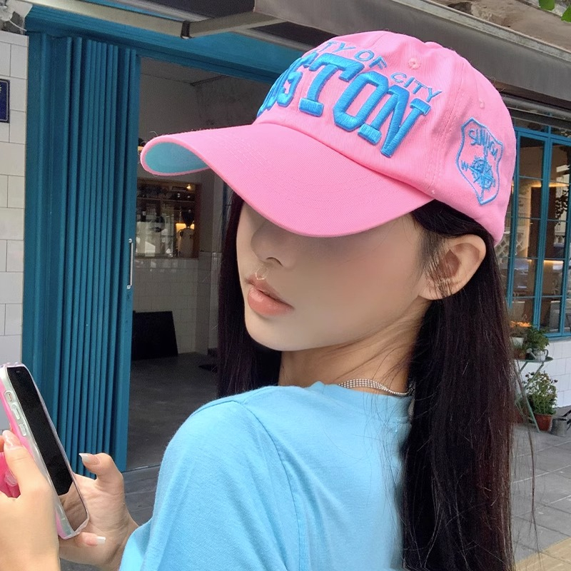 Mũ Lưỡi Trai Mềm Chống Nắng In Chữ Nhỏ Dễ Phối Đồ Phong Cách Hàn Quốc Cho Nữ