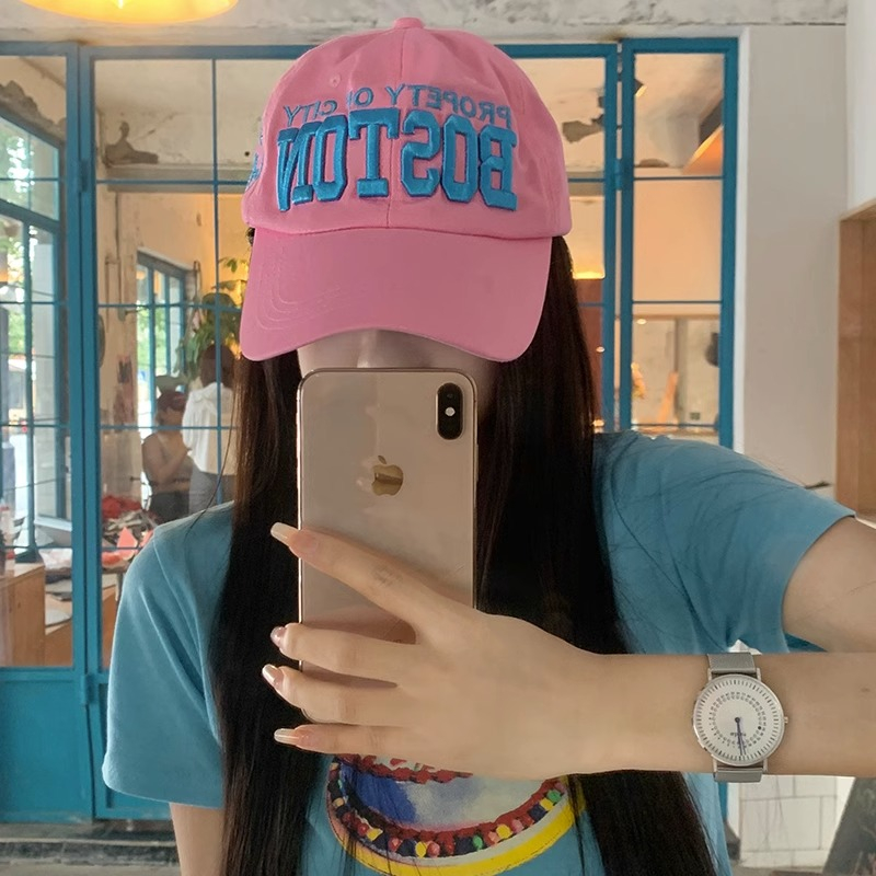 Mũ Lưỡi Trai Mềm Chống Nắng In Chữ Nhỏ Dễ Phối Đồ Phong Cách Hàn Quốc Cho Nữ