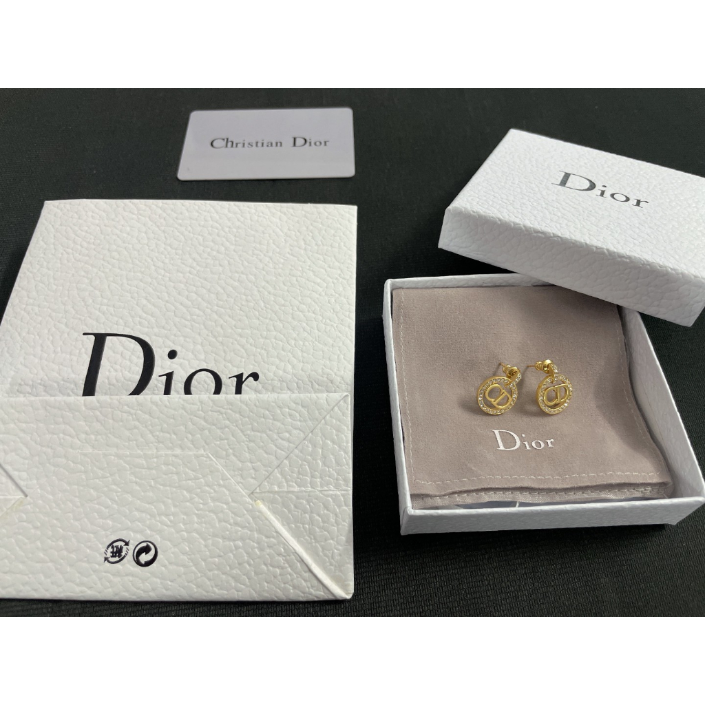 Bông Tai Mạ Bạc 925 Hình Tròn Đính Kim Cương Toàn Diện Kiểu Dáng Đơn Giản Thời Trang