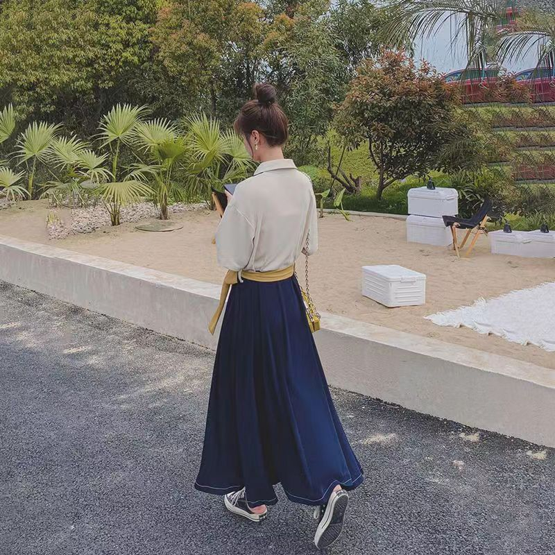 Đầm Sơ Mi Dáng Dài Rộng Thiết Kế Mới Thời Trang Dành Cho 2022