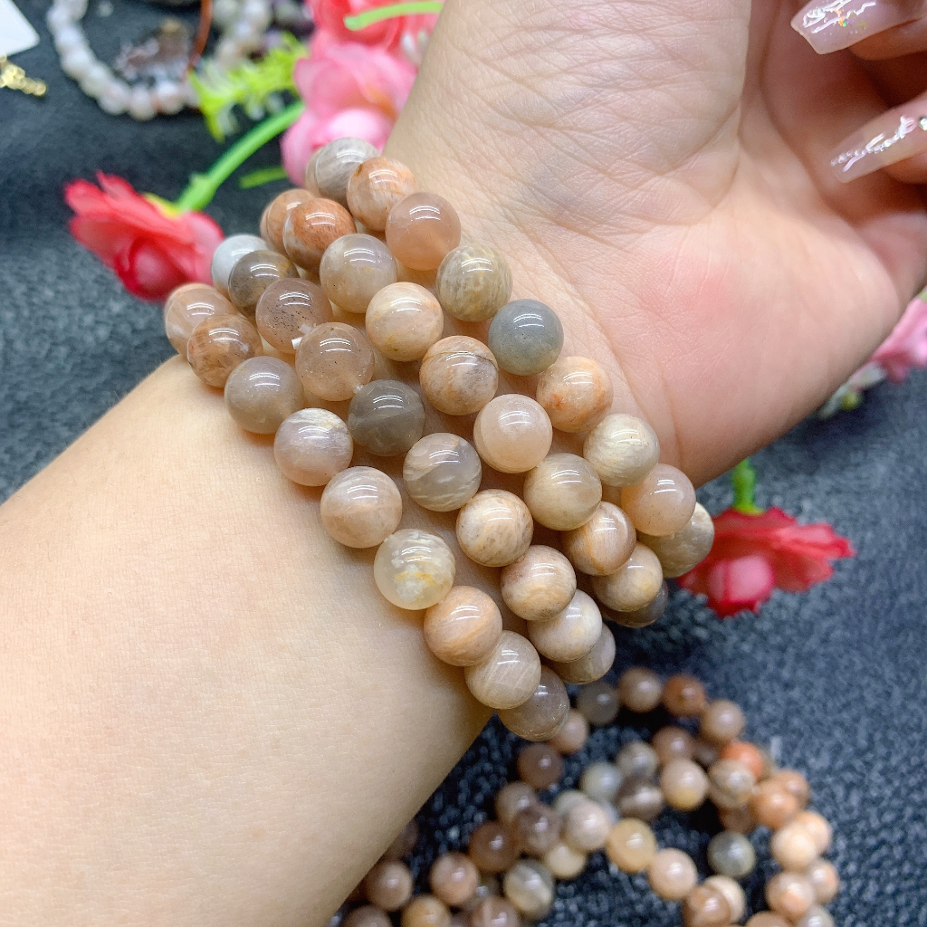 Vòng Tay Đá Đào 8mm Chất Lượng Cao Cho Nam Nữ
