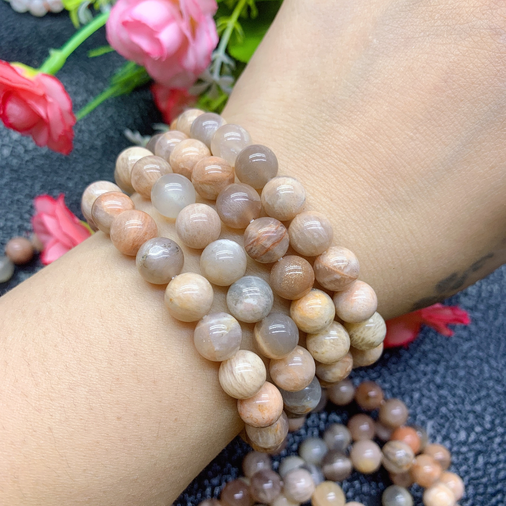 Vòng Tay Đá Đào 8mm Chất Lượng Cao Cho Nam Nữ