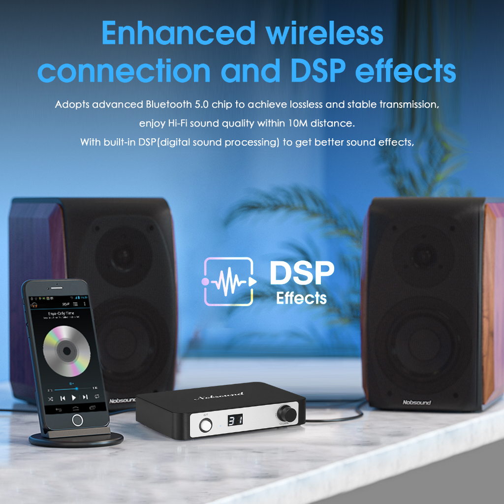 Bộ Khuếch Đại Âm Thanh TA-21 PRO 2.0 Kênh TPA3255 Bluetooth 5.0 300Wx2