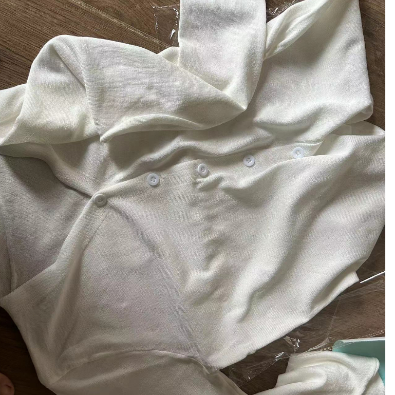 Áo Khoác Cardigan Dệt Kim Màu Sắc Tinh Khiết Thời Trang Xuân Thu Phong Cách Pháp