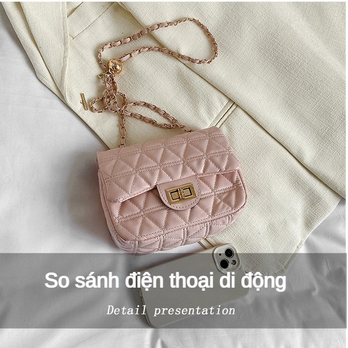 Túi Đeo Chéo Nhỏ Hình Vuông Thêu Họa Tiết Sọc Lưới Phong Cách Phương Tây Thời Trang 2023 Cho Nữ