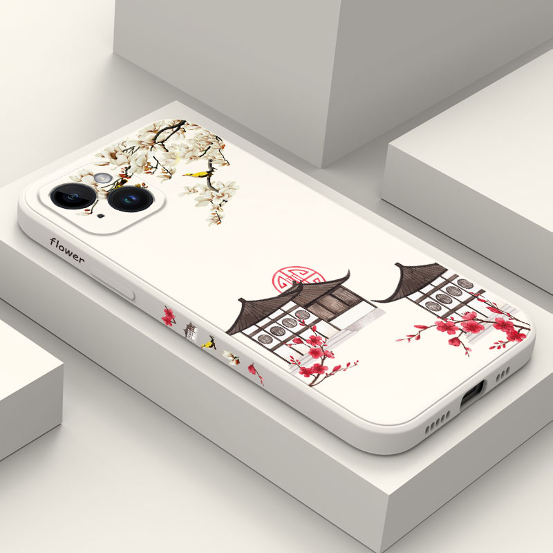 Ốp Điện Thoại Họa Tiết Hoa Lá Sáng Tạo Cho iphone 15pro 15 14pro 14 pro plus max 14promax 5g