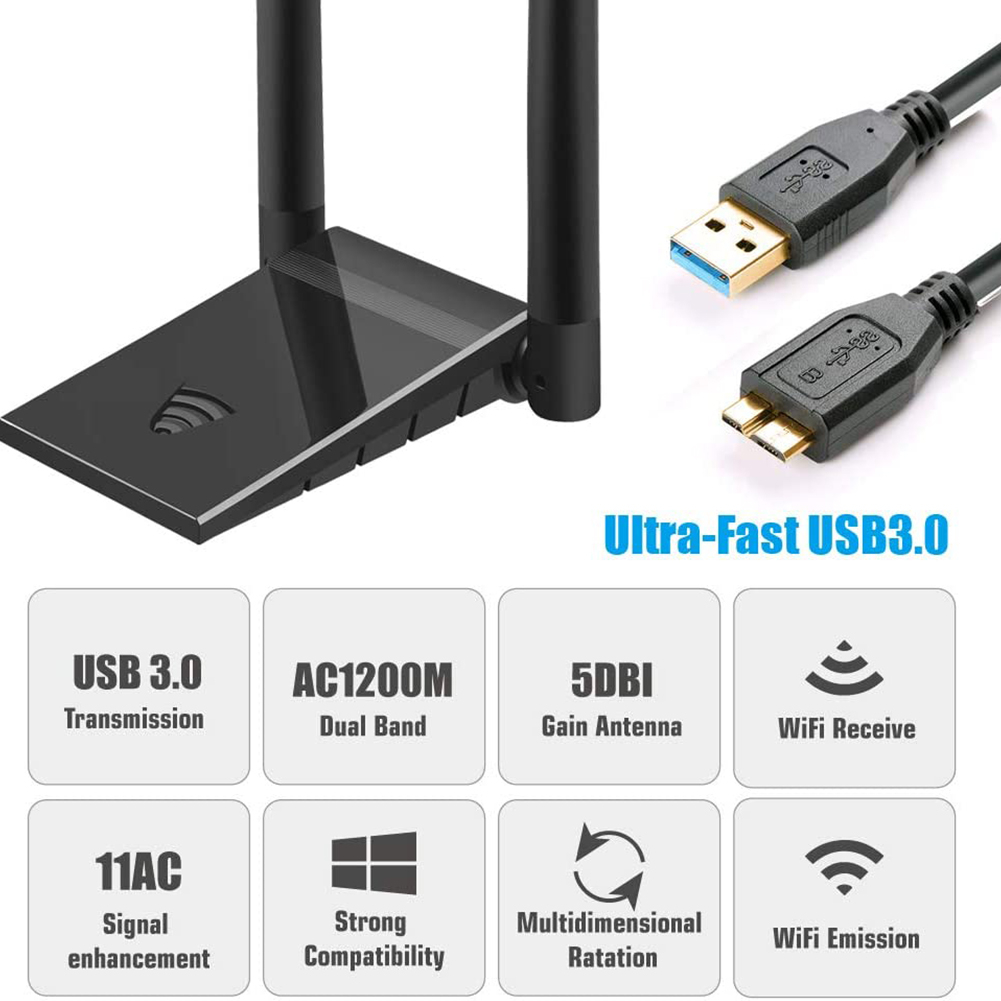 Usb Thu Sóng WiFi 6 Băng Tần Kép 3.0 1800Mbps Thẻ