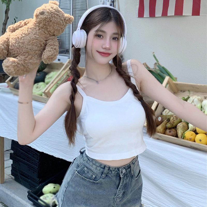 Áo Croptop Sát Nách Hở Lưng Màu Sắc Ngọt Ngào Quyến Rũ Cho Nữ