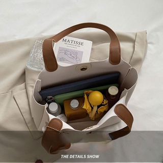 AlphaZ Túi Xách Da PU Màu Trơn Sức Chứa Lớn Thời Trang Cho Nữ