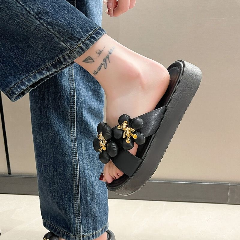 FEIJIANU Dép sandal nữ dép đế cao đi chơi Thoải Mái Xinh Xắn 23Z23060806