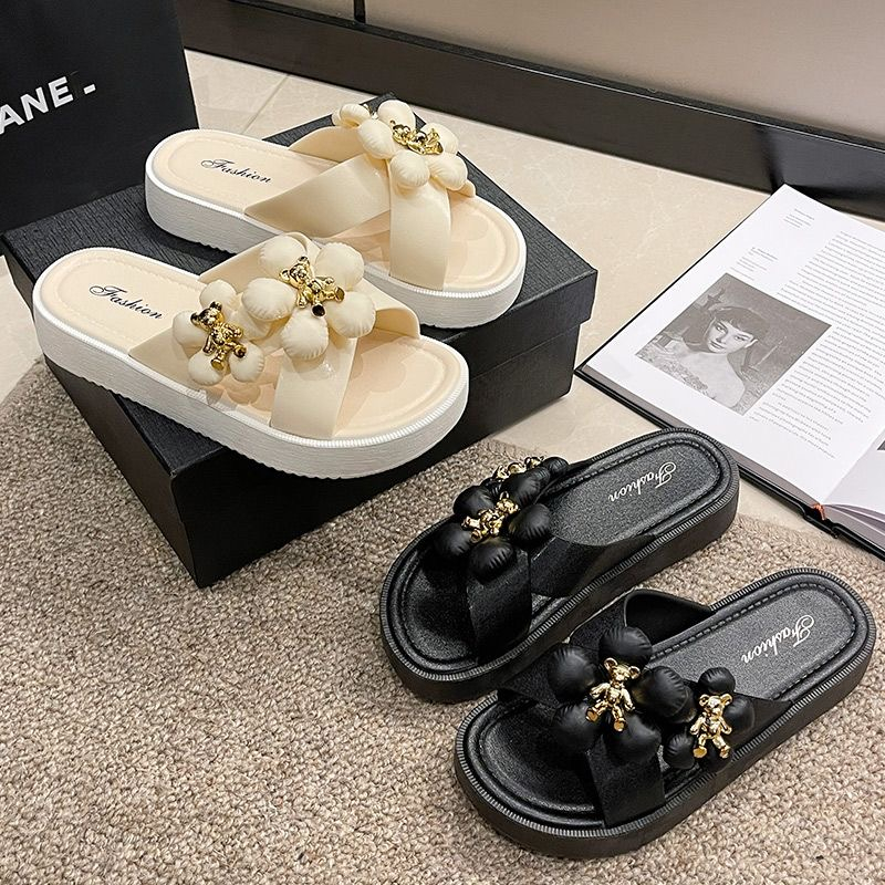 FEIJIANU Dép sandal nữ dép đế cao đi chơi Thoải Mái Xinh Xắn 23Z23060806