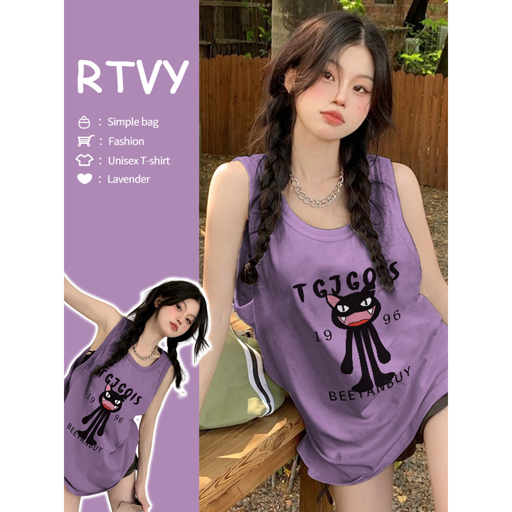 Áo tank top Sát Nách Màu Tím Thời Trang Mùa Hè Cho Nữ
