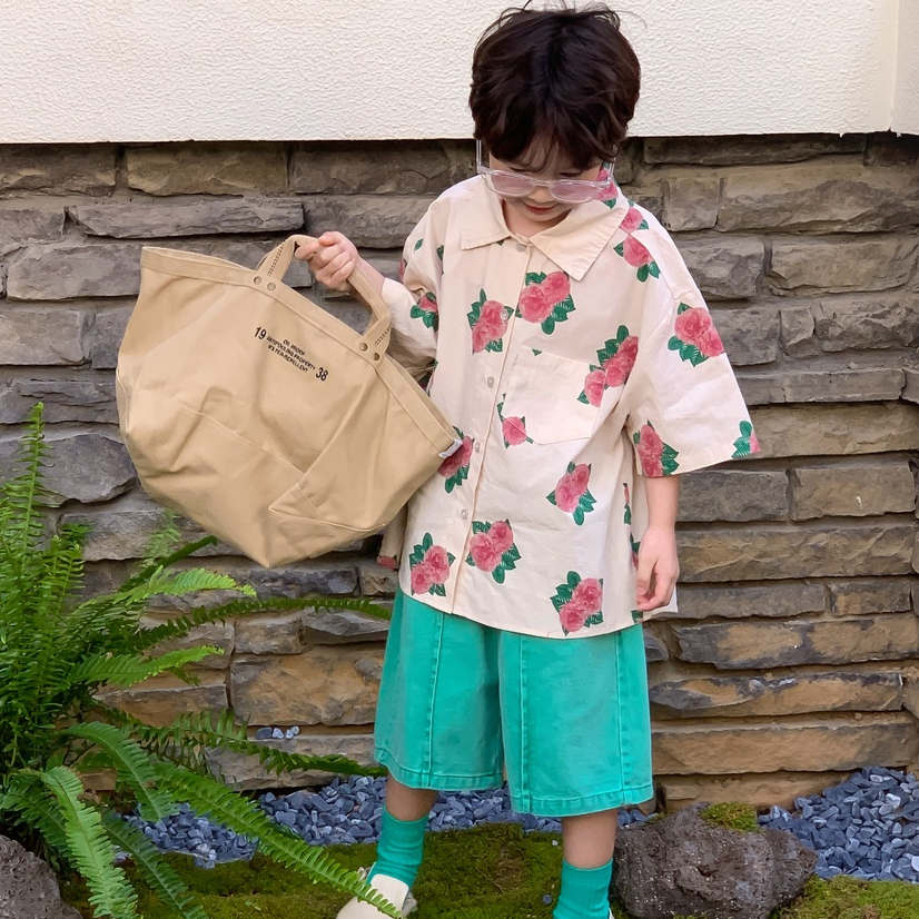 Đầm Hoa Mẫu Đơn Dáng Rộng Tay Phồng Kiểu Công Chúa Xinh Xắn Cho Bé Gái