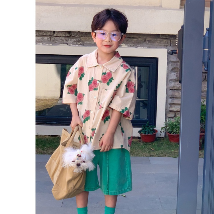 Đầm Hoa Mẫu Đơn Dáng Rộng Tay Phồng Kiểu Công Chúa Xinh Xắn Cho Bé Gái