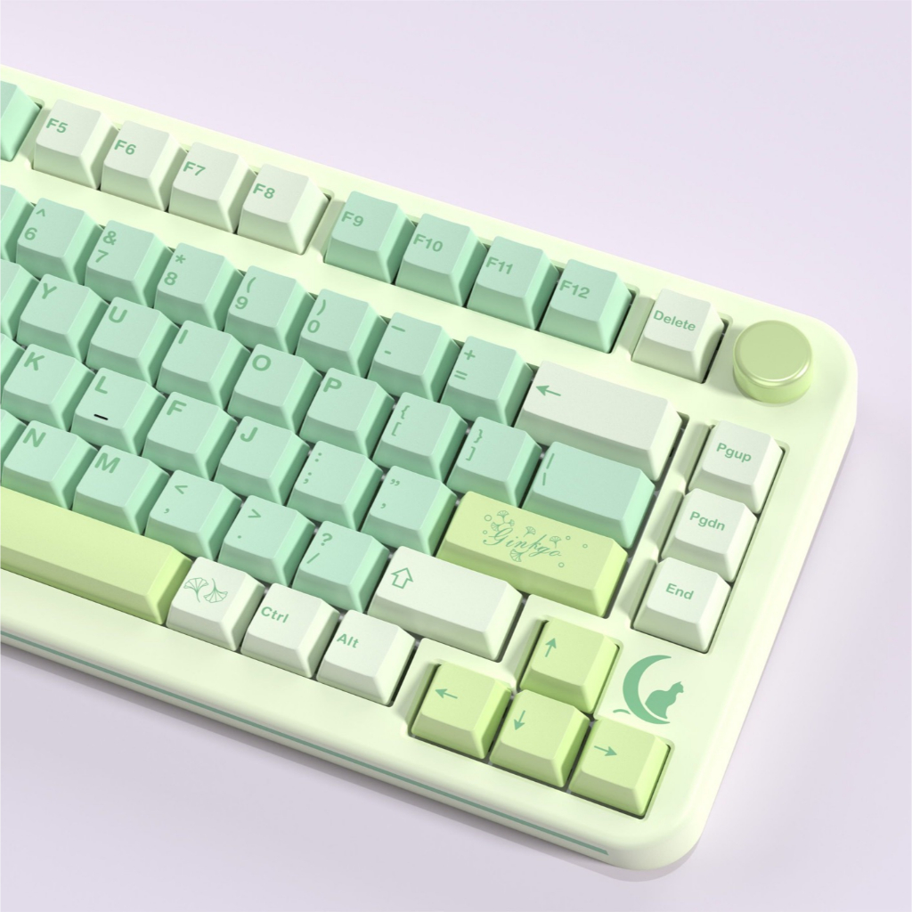 143 Phím bạch quả Keycaps MDA/Cherry  61/64/68/75/84/87/104/108 Dễ Thương PBT Dye Sub Bàn Phím Cơ Keycap