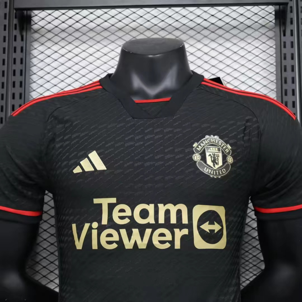 Áo Thun Đá Banh Màu Đen Size S-2XL 23-24 Thời Trang Cho Nam