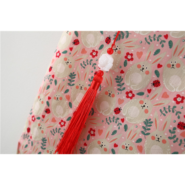 Đầm Sườn Xám Cotton In Họa Tiết Dễ Thương Phong Cách Truyền Thống Trung Hoa Dành Cho Bé Gái