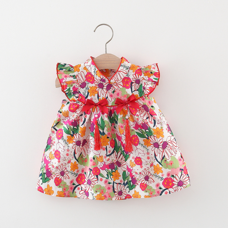 Đầm Truyền Thống Trung Hoa Dễ Thương Cho Bé Gái