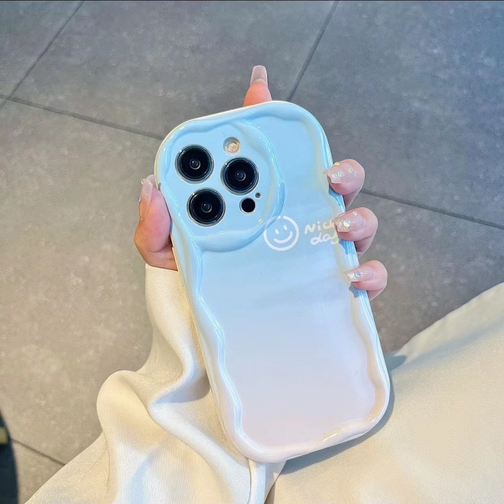 Ốp Điện Thoại Hình Mặt Cười Màu gradient Cho iPhone 11 12 7 8plus 12Pro 6s Plus xr xsmax x 11Promax 13 14plus 13Promax