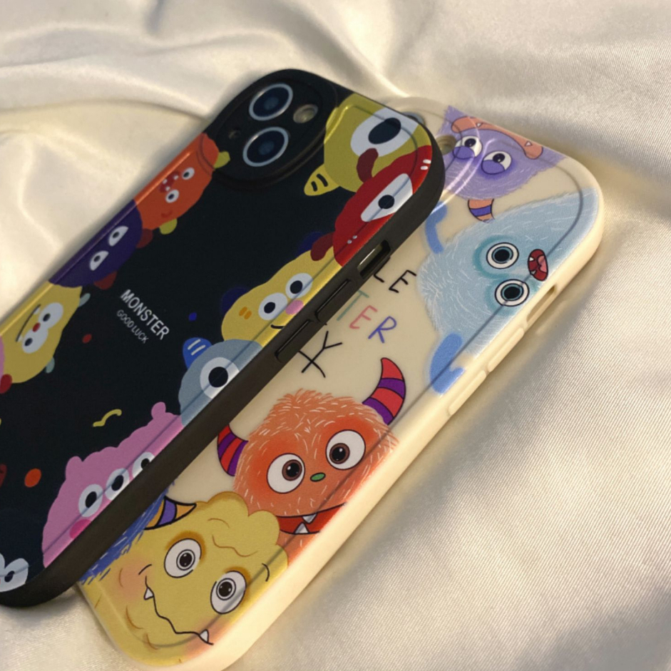Ốp Điện Thoại Hình Quái Vật Hoạt Hình Nhiều Màu Sắc Cho iPhone 7 8Plus 13 14Promax 6 6splus 11 12Pro xr xsmax x 12 13mini SE