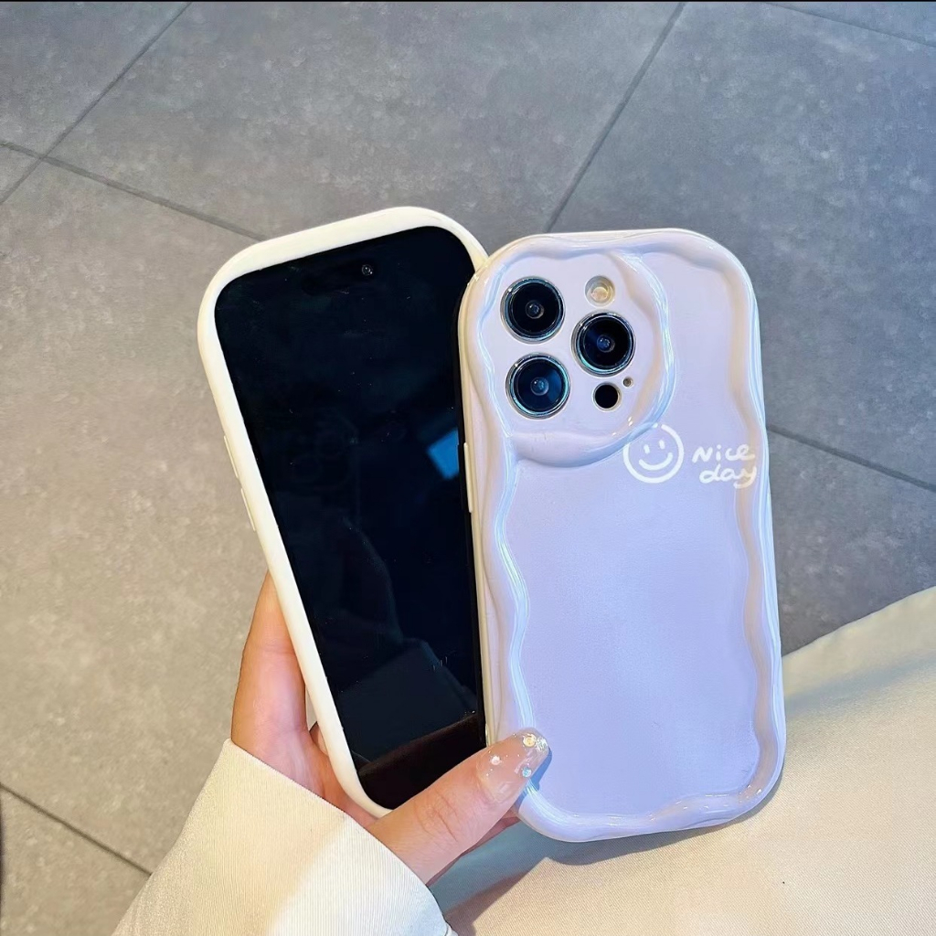 Ốp Điện Thoại Hình Mặt Cười Màu gradient Cho iPhone 11 12 7 8plus 12Pro 6s Plus xr xsmax x 11Promax 13 14plus 13Promax