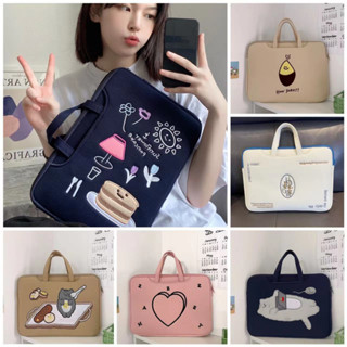 Túi đựng laptop thêu họa tiết phong cách Hàn Quốc thời trang laptop 13 15.6 14 15 inch