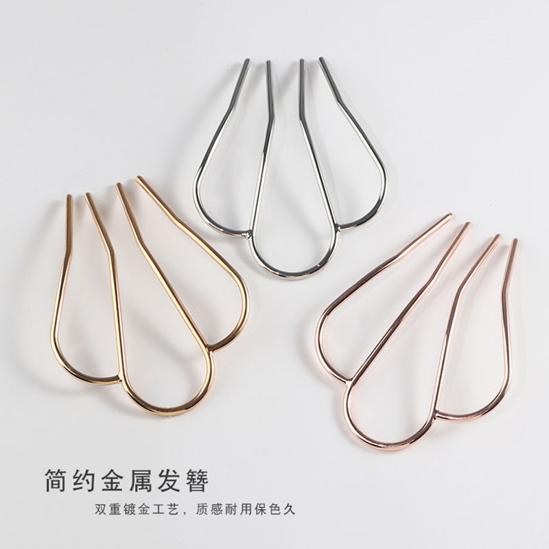 Kẹp Tóc Kim Loại Hình Chữ M Phong Cách Hàn Quốc Đơn Giản Dễ Phối Đồ Dành Cho Nữ