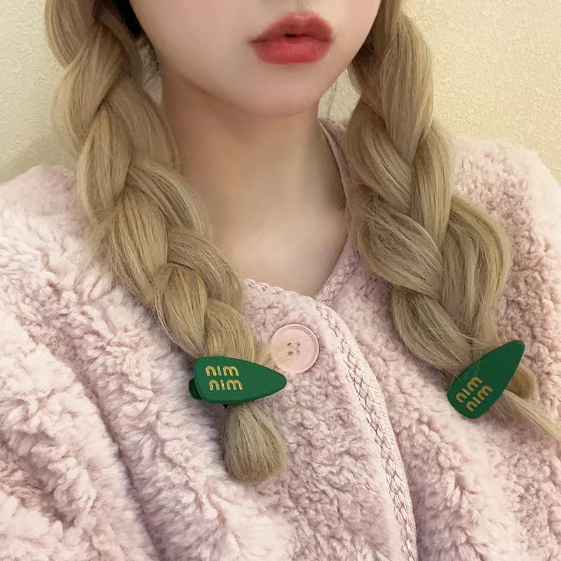 Kẹp Tóc Bằng Kim Loại Màu Trơn Cho Bé Gái