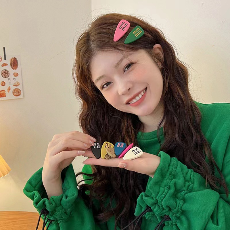 Kẹp Tóc Bằng Kim Loại Màu Trơn Cho Bé Gái